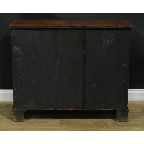 1441 - A Regency rosewood and brass marquetry side cabinet, rectangular top above a pair of panel doors, ea... 