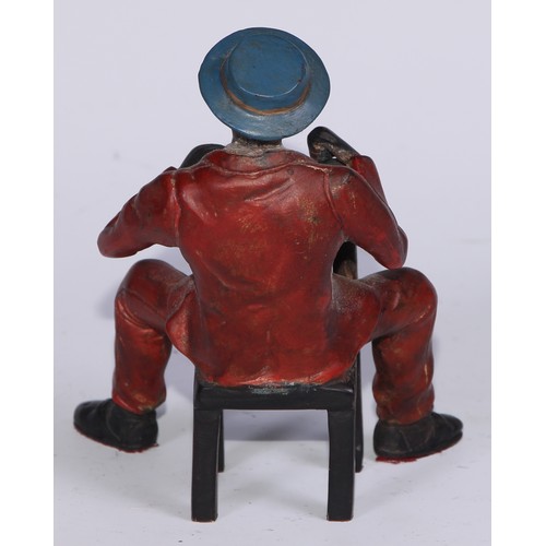 1151 - An Austrian cold painted bronze, of a Mississippi dandy, 12cm high