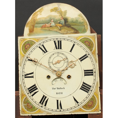 1634 - A William IV/early Victorian mahogany longcase clock, 30.5cm arched painted dial inscribed Thos Bull... 