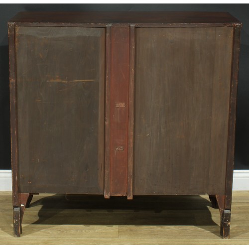 1184 - A George IV mahogany bowfront chest, slightly oversailing top above two short and three long graduat... 