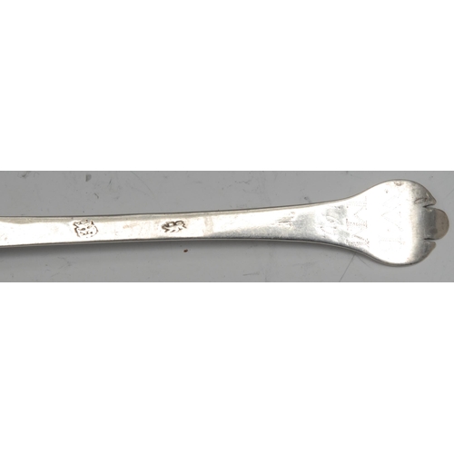 49 - A Charles II silver Trefid pattern spoon, rat tail bowl, pricked initials WB over MM and date of 167... 