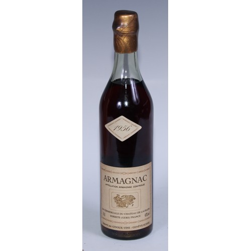 851 - Chateau de Laubade 1956 Armagnac, bottled on 14th October 1986, 70cl, 40% volume, in wooden case