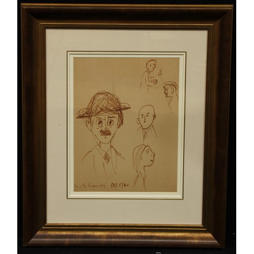 644 - Laurence Stephen Lowry R.A. (1887 - 1976)
Man In a Bowler, signed, dated 5/60, felt tip on brown pap... 