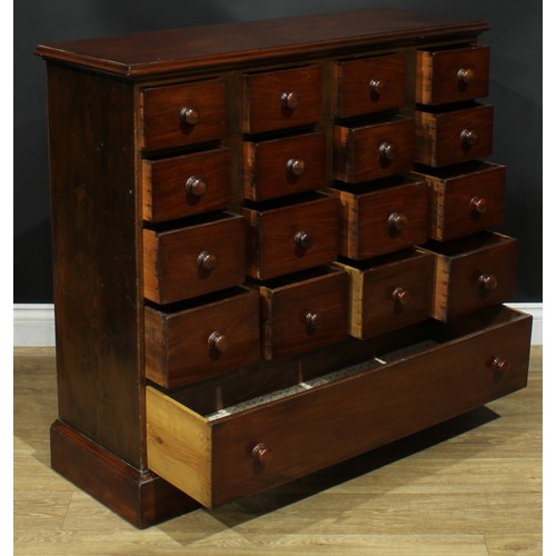 884 - A ‘Victorian’ mahogany apothecary or haberdasher’s type chest, rectangular top with moulded edge abo... 