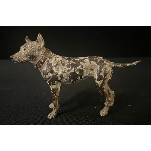 3017 - An Austrian cold painted bronze model, of a Bull Terrier, 8cm high, c.1910