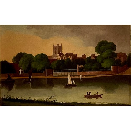 631A - English School (19th century)
A pair, Boating and a Stroll Around the Village
oil on canvas, 12cm x ... 