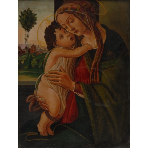 690A - Italian School 
Madonna and Child, Nostra Signora ed il Bambino
oil on panel, 23.5cm x 17.5cm