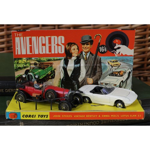 2159 - Corgi Toys Gift set 40, The Avengers, comprising red and black Bentley with seated plastic driver fi... 