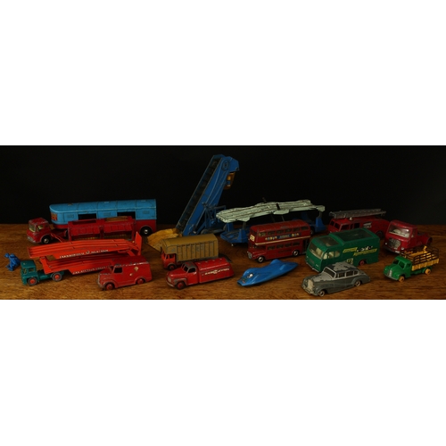 2179 - A collection of unboxed and playworn diecast models, various manufacturers including Dinky Toys, Cor... 