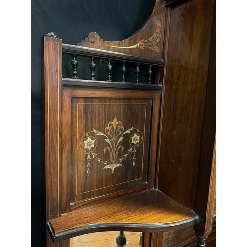 33 - A Victorian Rosewood chiffonier by James Shoolbred and Company, 206cm tall x 122cm wide x 39cm deep,... 