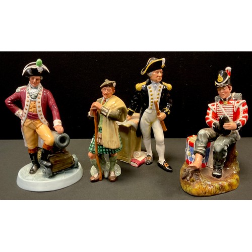 112 - A Royal Doulton figure, Drummer Boy, Hn 2679; others Officer of the Line Hn2733;  The Captain Hn2260... 