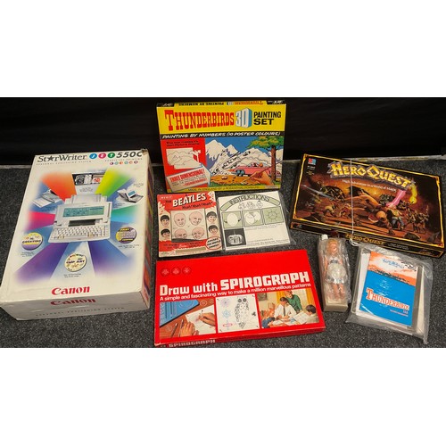 203 - MB Games - Games Workshop - A boxed vintage 1990 HeroQuest board game; A StarWriter JET 50C personal... 