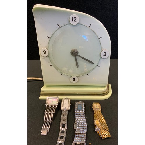 344 - Watches - a Wittnauer gold plated bracelet wristwatch;  others DKNY, D & G,  Benicci;  bakelite Clyd... 