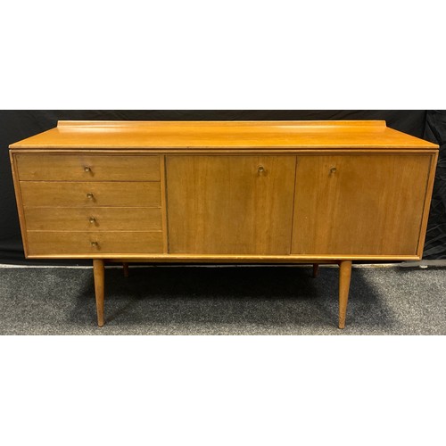 272 - A G-plan style teak dining room suite - comprised  Danish design sideboard, extending dining table, ... 