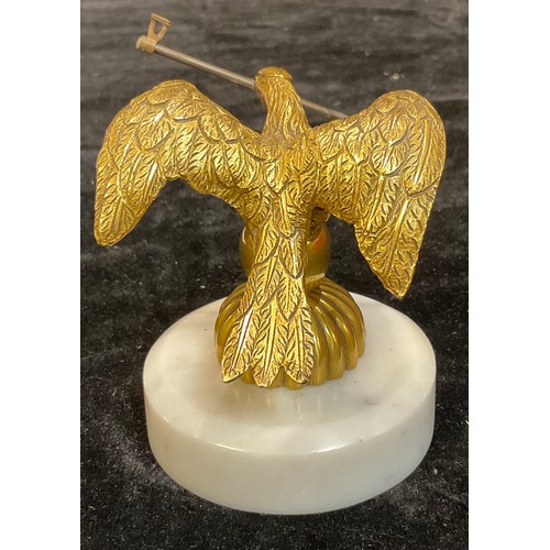 44 - A gilt bronze novelty pocket watch holder, as an eagle holding a branch