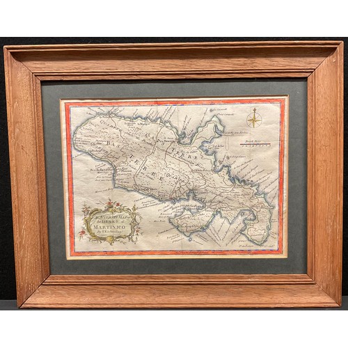 82 - Thomas Kitchen (1718 - 1784) , An Accurate Map of the Island of Martinico, engraved and coloured, 18... 