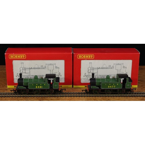 2337 - Hornby OO Gauge tank locomotives, comprising R2164A LNER Class J83 0-6-0T locomotive, LNER green liv... 