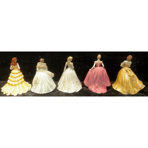 167 - A Royal Worcester figure, Hannah, CW471; another, A Golden Moment, CW520; a Coalport figure, Millenn... 