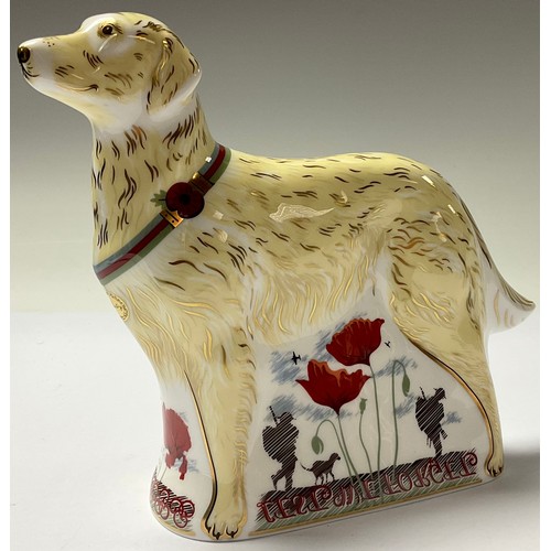 171 - A Royal Crown Derby paperweight, War Dog, Lest We Forget, commissioned in recognition of all dogs wh... 