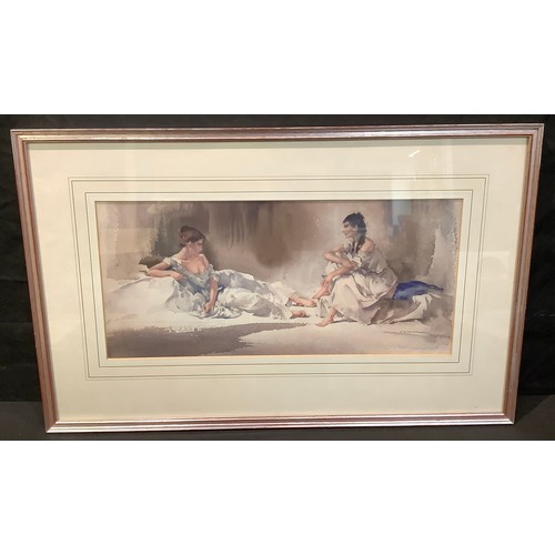 183 - Pictures and Prints - William Russell Flint, after, Confidential Exchanges; others similar; an accom... 