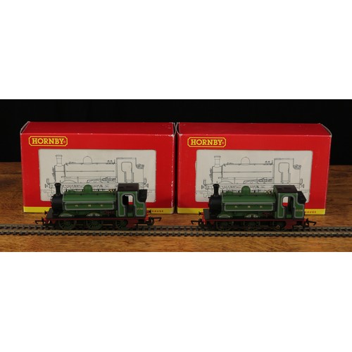 2338 - Hornby OO Gauge tank locomotives, comprising R2186A GNR  Class J13 0-6-0ST locomotive, GNR green liv... 