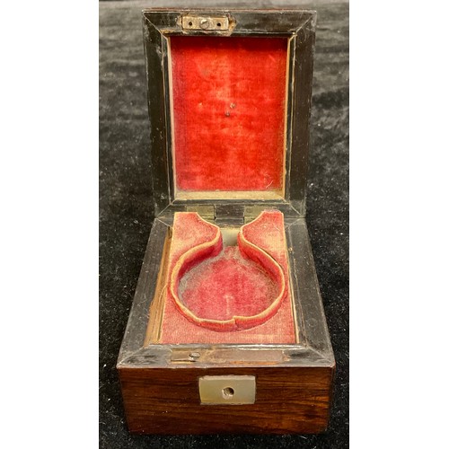 194 - A 19th century rosewood pocket watch box