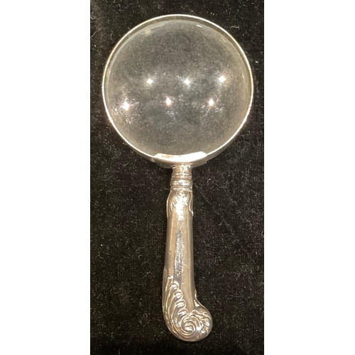 251 - A silver hafted magnifying glass, Sheffield 1914