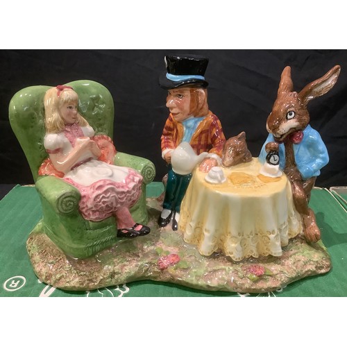 283 - A Royal Doulton Beswick Ware tableau, The Mad Hatter's Tea Party, limited edition modelled by Martyn... 