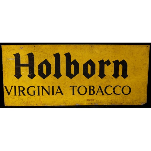 2431 - Advertising, Tobacciana and Smoking Interest - a rectangular shaped single sided tin sign, black let... 