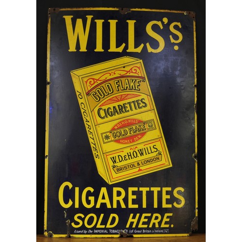 2430 - Advertising, Tobacciana and Smoking Interest - a rectangular shaped single sided pictorial enamel si... 