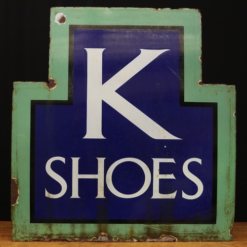 2437 - Advertising - an early 20th century shaped rectangular single sided enamel sign, in the Art Deco sty... 