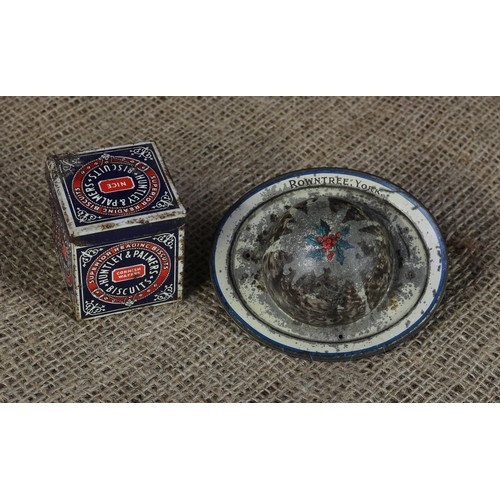 2444 - Advertising - a miniature novelty Rowntree sample tin, in the form of a Christmas pudding, 'ROWNTREE... 