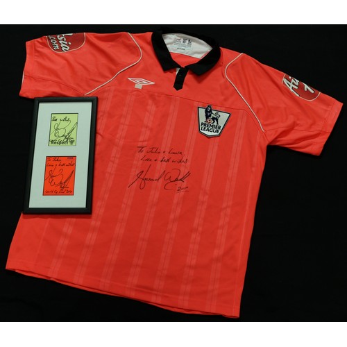 2458 - Sport, Football, Autographs - a pair of FA/Fifa red and yellow referee/match official cards, both si... 