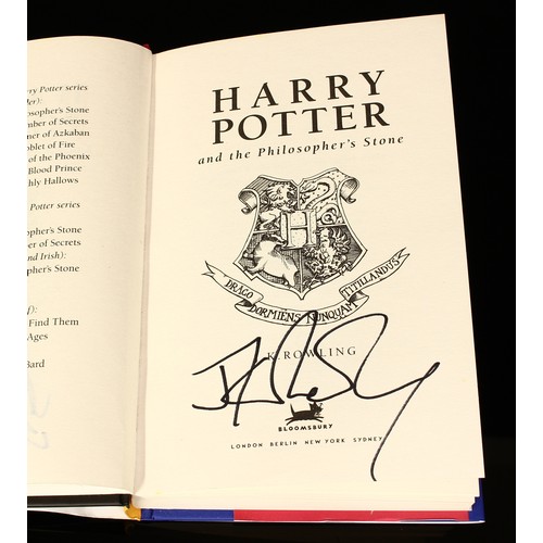 2459 - Autographs, Harry Potter - Rowling (J.K.) Harry Potter and the Philosopher's Stone, hardback book wi... 