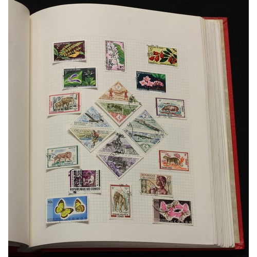 2472 - Stamps - huge French and colonies stamp collection in red Viscount album, over 3000 stamps