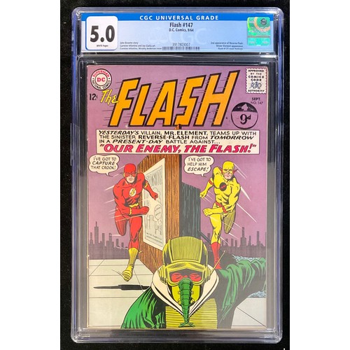 2542 - The Flash #147 (1964) CGC Graded 5.0 white pages. 2nd Reverse Flash Appearance. Carmine Infantino ar... 