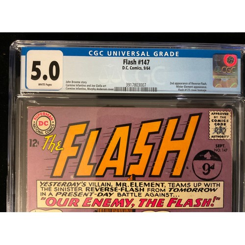 2542 - The Flash #147 (1964) CGC Graded 5.0 white pages. 2nd Reverse Flash Appearance. Carmine Infantino ar... 