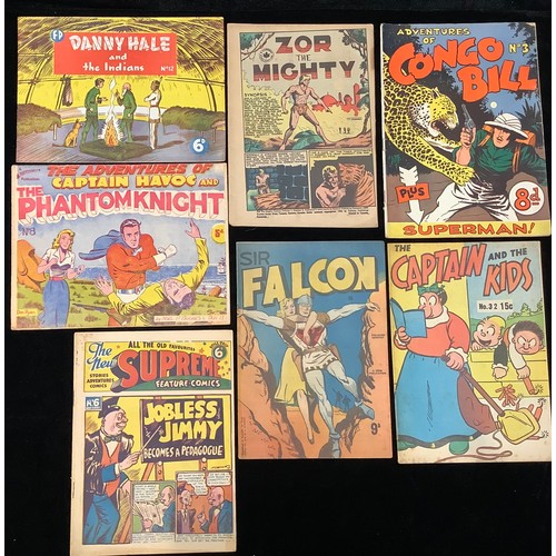 2547 - 7, Golden Age International comics. (Australia, Canada, New Zealand). Sir Falcon #15 (1956). Zor The... 