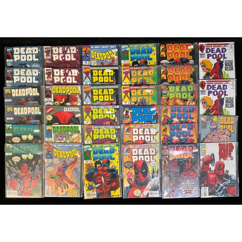 2554 - 34 Deadpool comics. Deadpool vol.1 #1- 17 (and issue -1). 1997-'98 some with Duplicates. Deadpool Vo... 