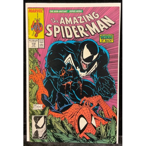 2556 - The Amazing Spider-man #316 (1989) Todd Mcfarlane Cover art. First Venom Cover appearance. Approx VF... 