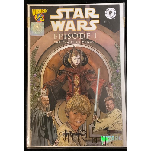 2564 - Star Wars Episode 1 The Phantom Menace Wizard #1/2. Signed by Artist Tim Bradstreet. With CoA. Dark ... 