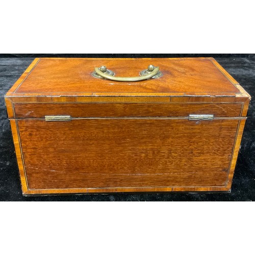 620 - A 19th century satinwood crossbanded mahogany stationery box