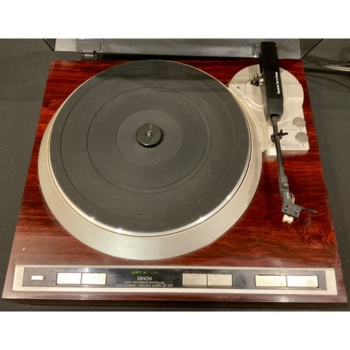 701 - Vinyl Records and Music - a Denon D-37F Fully automatic direct-drive turntable with a microprocessor... 