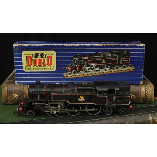 2352 - Hornby Dublo OO Gauge EDL18 B.R. standard 2-6-4 tank locomotive, B.R. black livery, No.80054, boxed