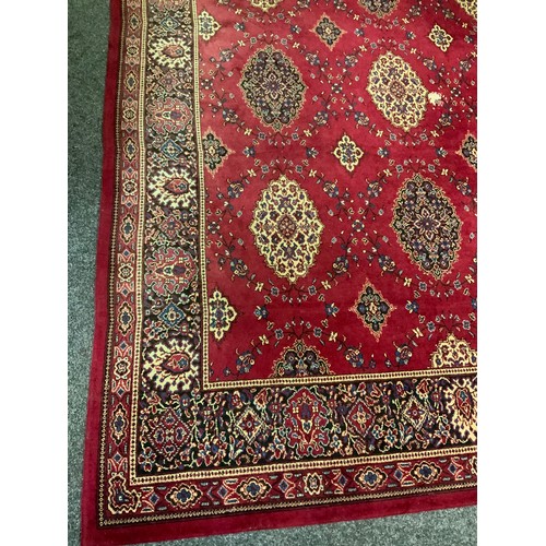 281 - A large Persian style Dursax woollen carpet, by Hugh Mackay & Co, Durham Carpets, the field with twe... 