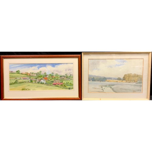 309 - Frank Sherwin (1896-1985) Alfriston Sussex, signed, watercolour, 30cm x 50cm;  Jean C Coulton, West ... 