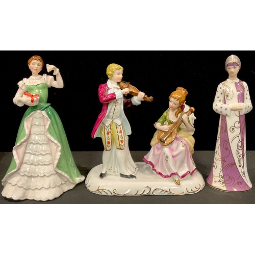 886 - A Royal Crown Derby figure, The Classic Collection, Persephone; a Royal Doulton figure, Merry Christ... 