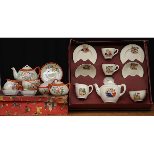 2260 - Juvenalia and Memories of Childhood - a 1930's Japanese child's part tea service, decorated with flo... 