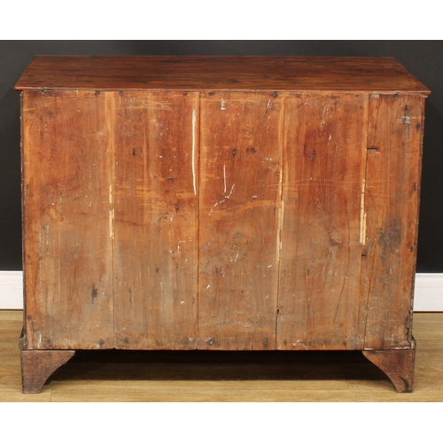 201 - A George III bachelor’s chest, rectangular top above a slide and four long graduated drawers, skirte... 