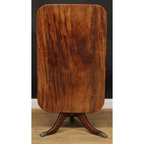 206 - A Regency mahogany tripod occasional table, 70.5cm high, 67.5cm wide, 108cm deep, c.1820